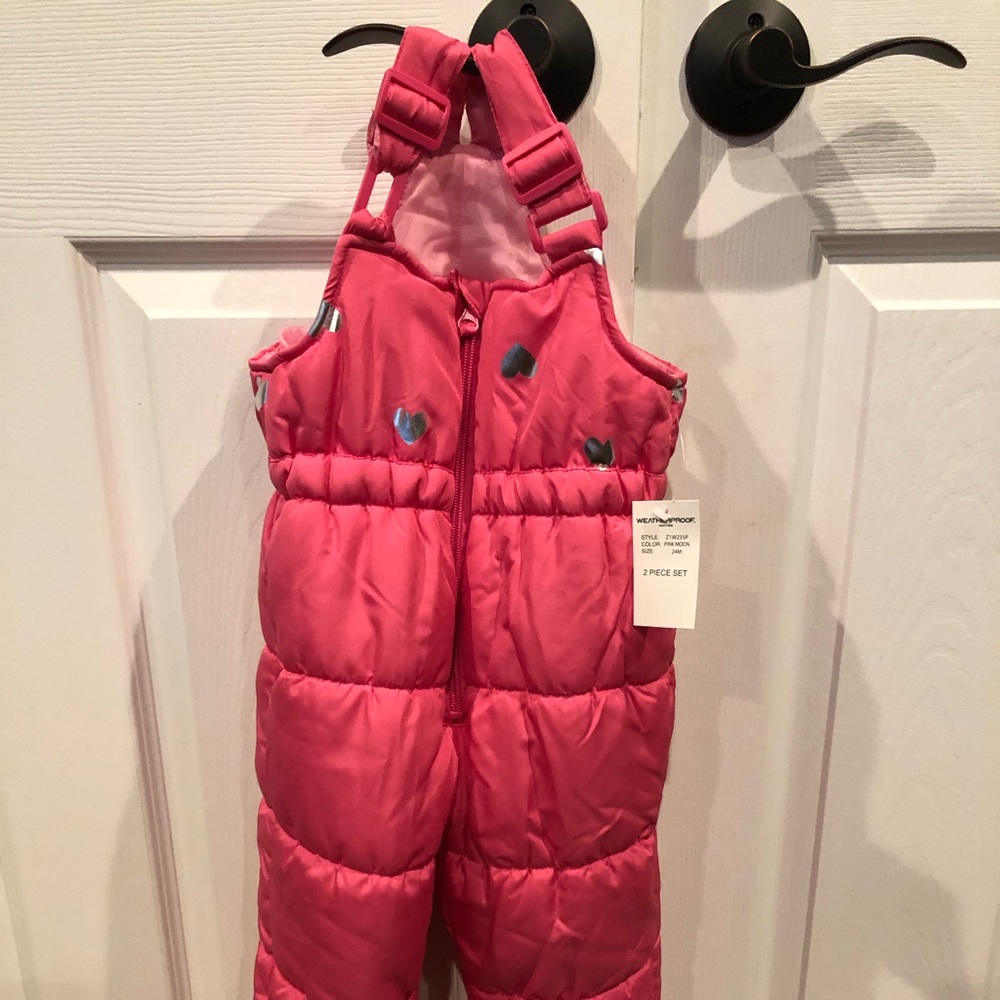 NWT Weatherproof pink snow pants 💗